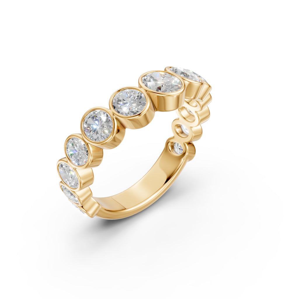 Thirteen Oval Diamond Wedding Band