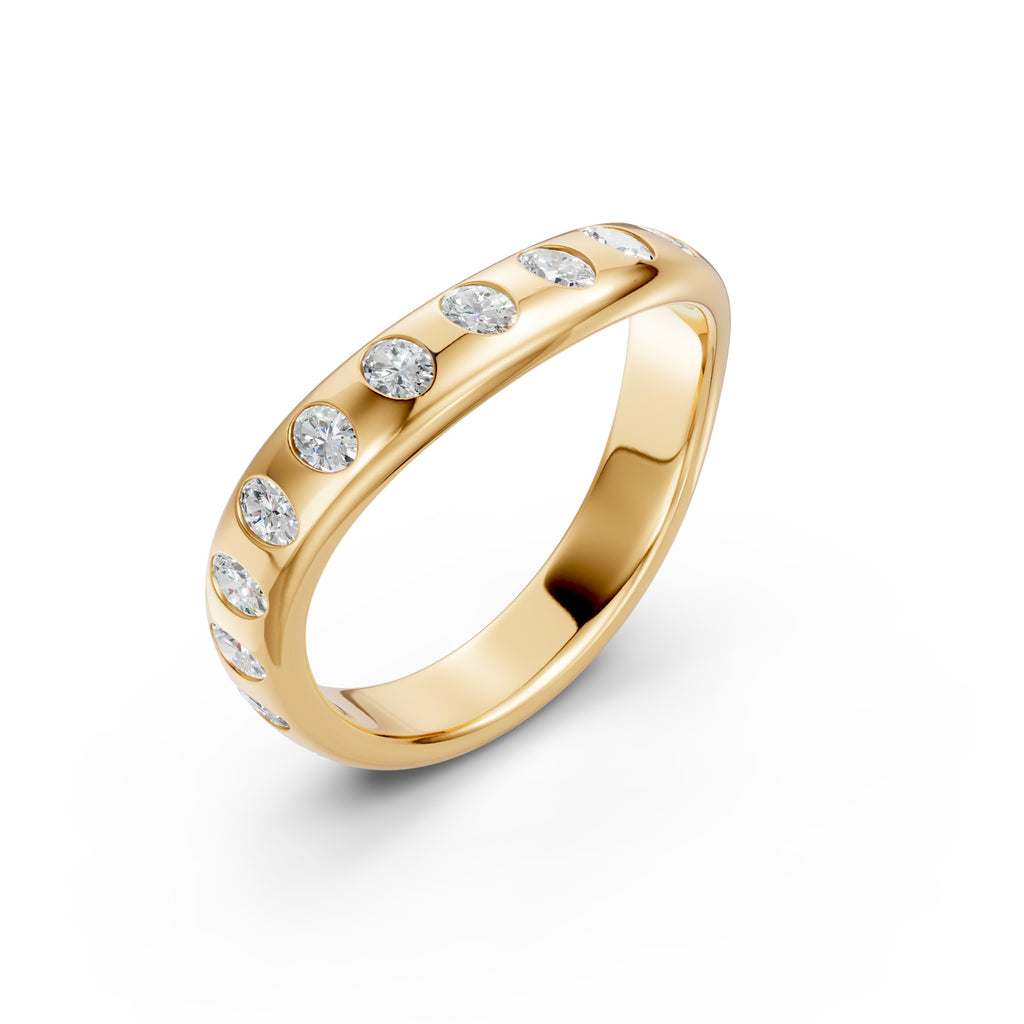 Seventeen Oval Diamond Nesting Arc Band