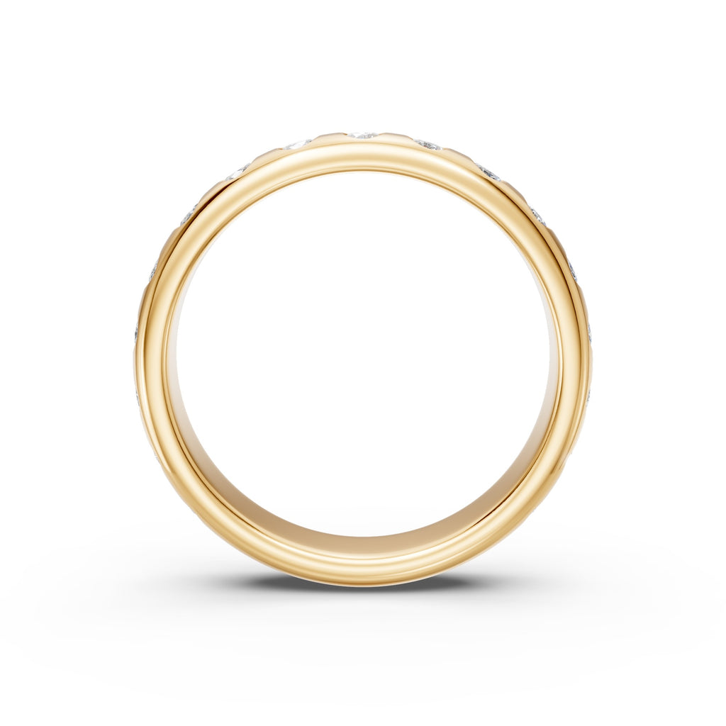 Seventeen Oval Diamond Straight Band