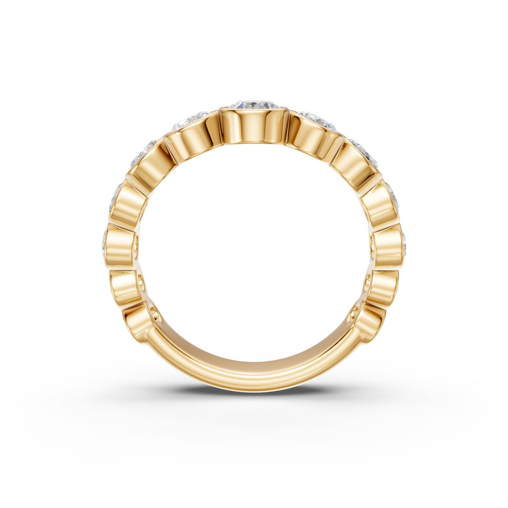 Thirteen Oval Diamond Wedding Band