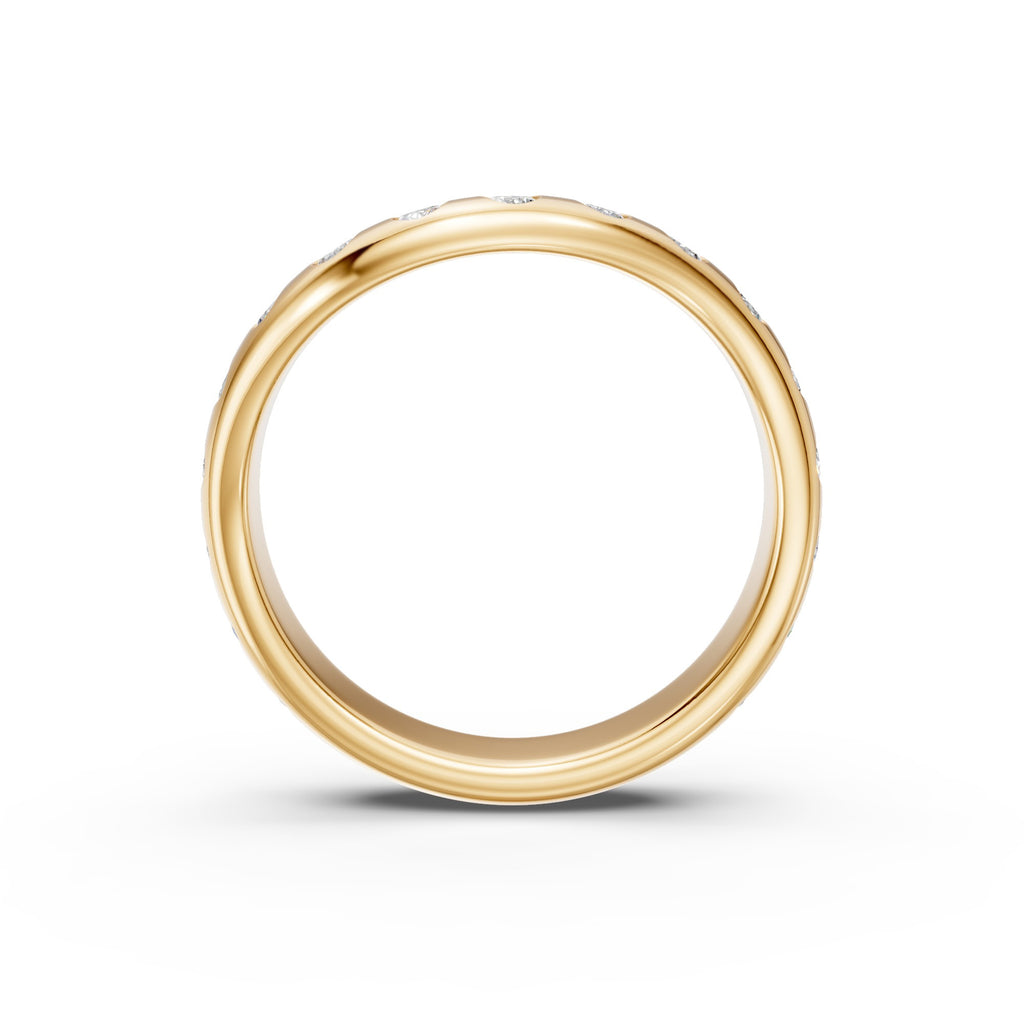 Seventeen Oval Diamond Wedding Band
