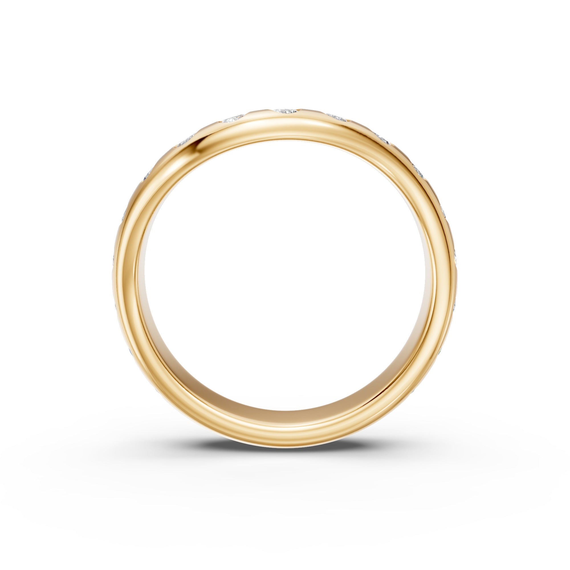 Seventeen Oval Diamond Wedding Band