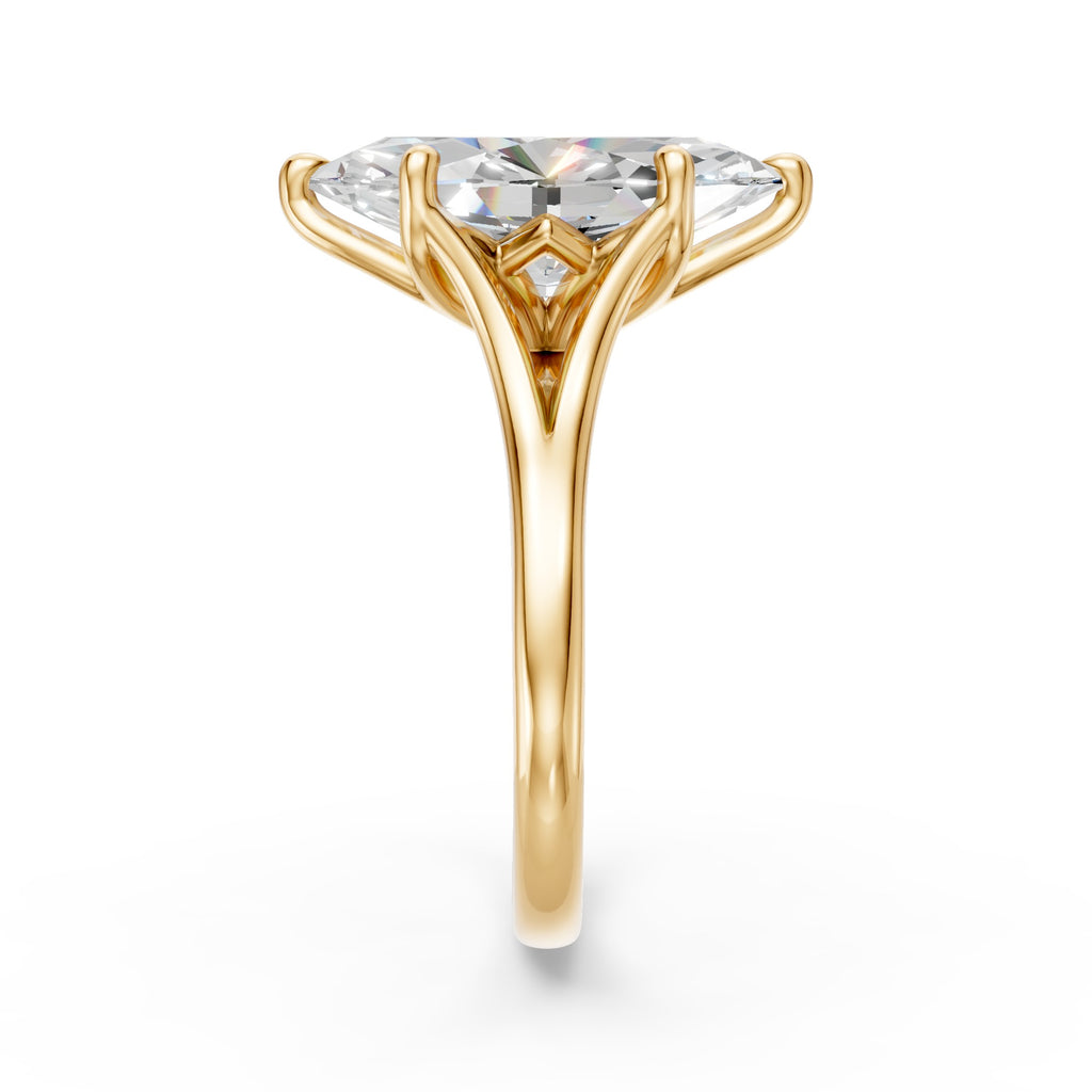 Analiese Solitaire, Split Shank Marquise Cut