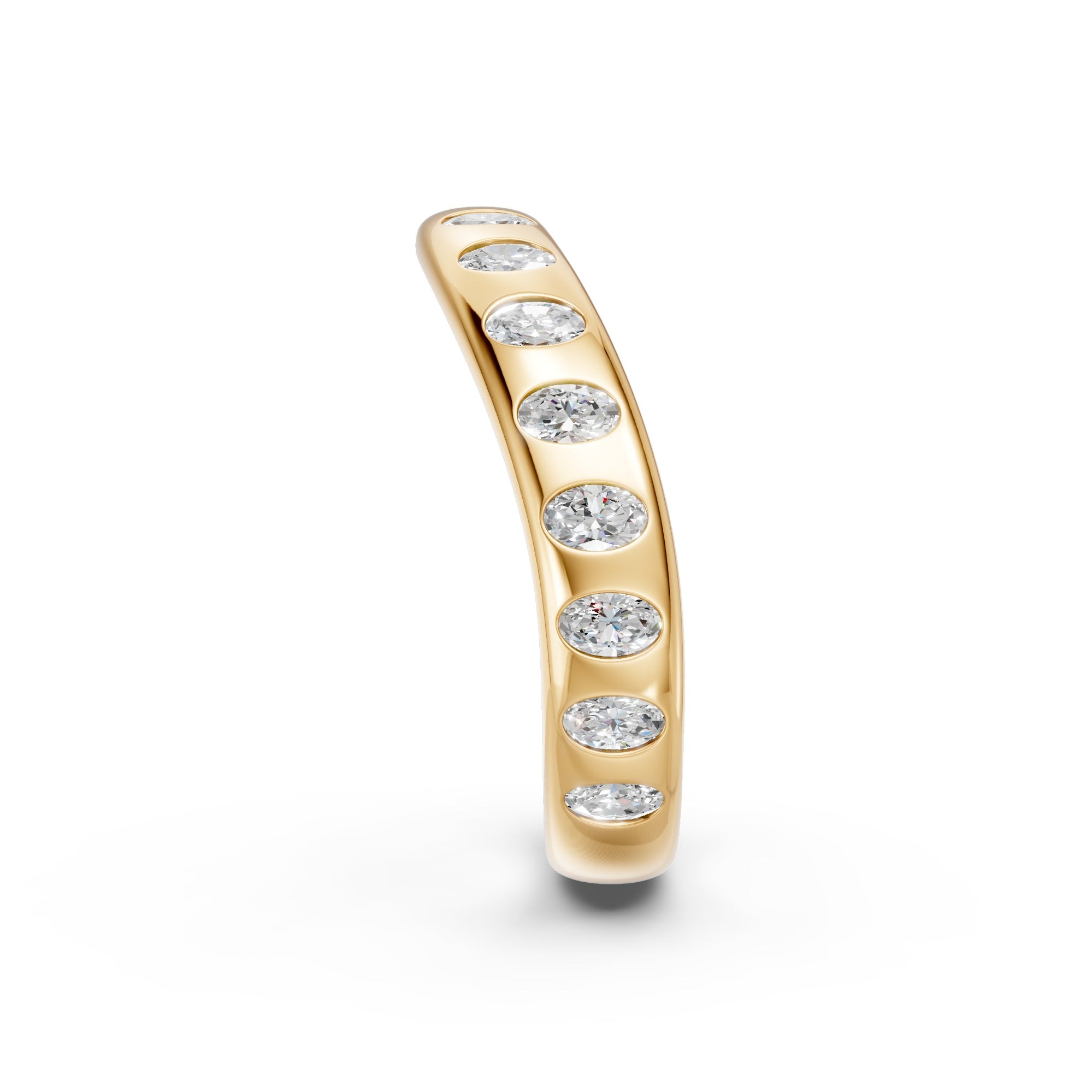 Seventeen Oval Diamond Nesting Arc Band