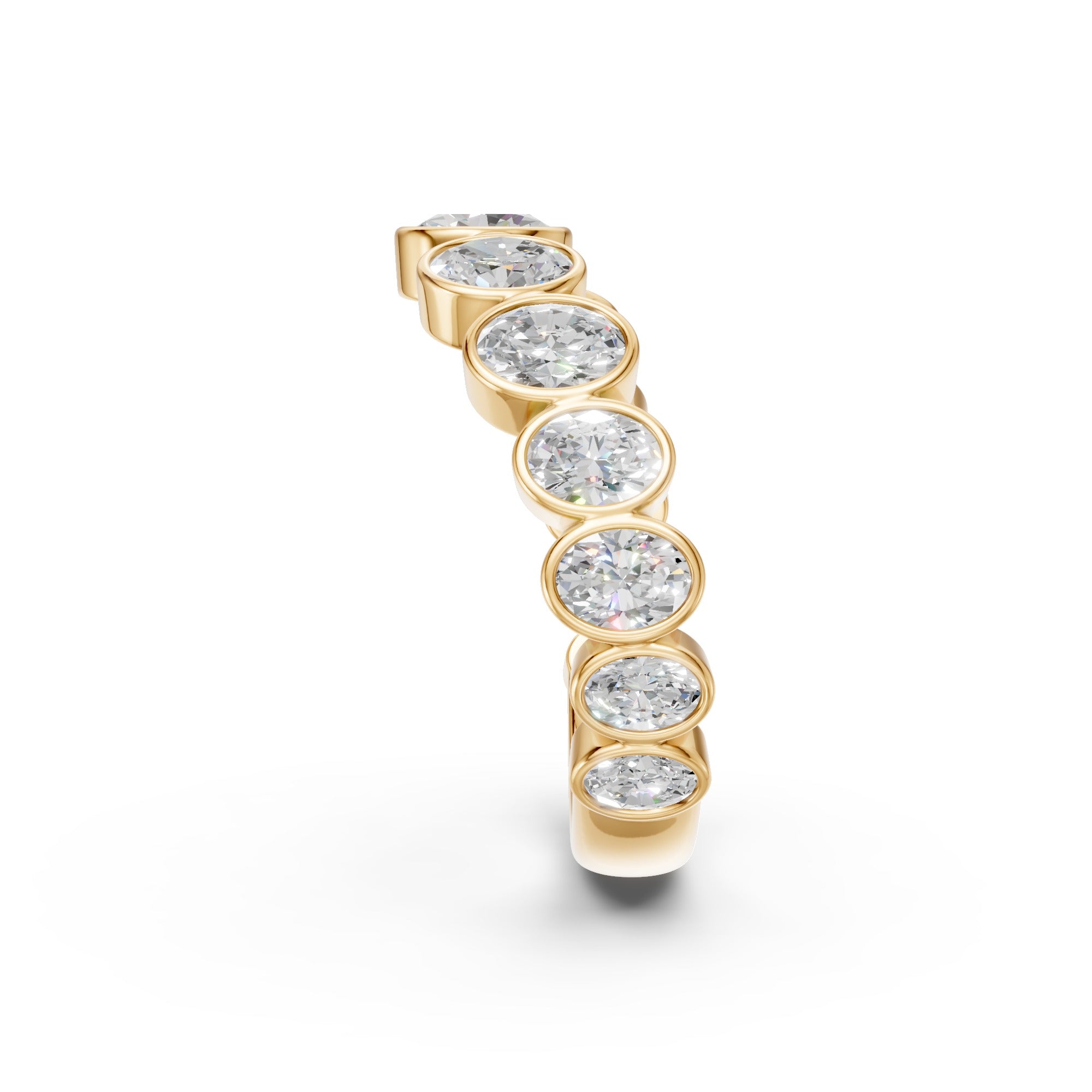 Thirteen Oval Diamond Wedding Band