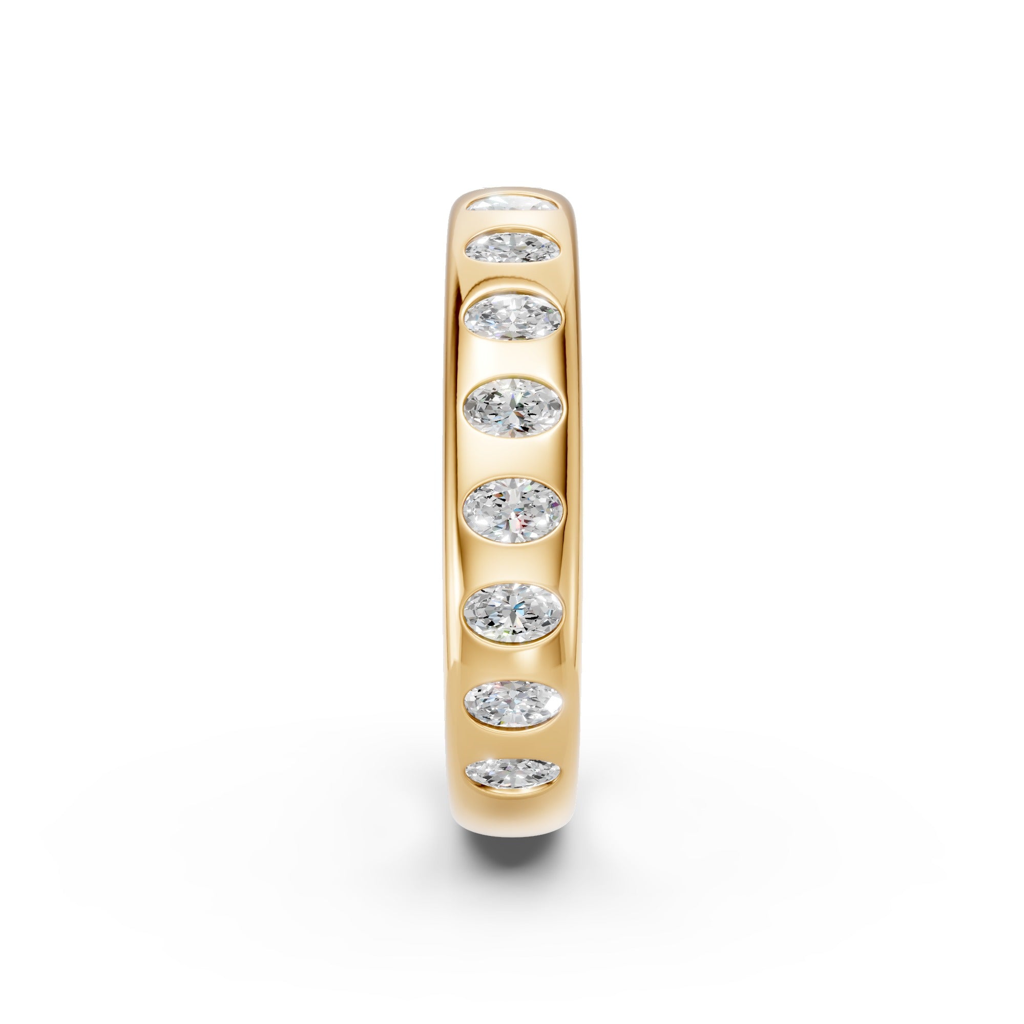 Seventeen Oval Diamond Straight Band