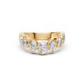 Thirteen Oval Diamond Wedding Band