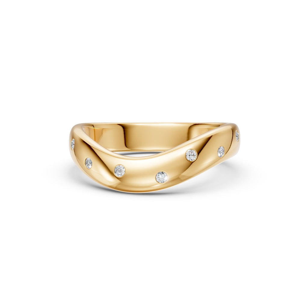 Seven Flush Diamond Wedding Band