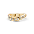 Seventeen Oval Diamond Wedding Band