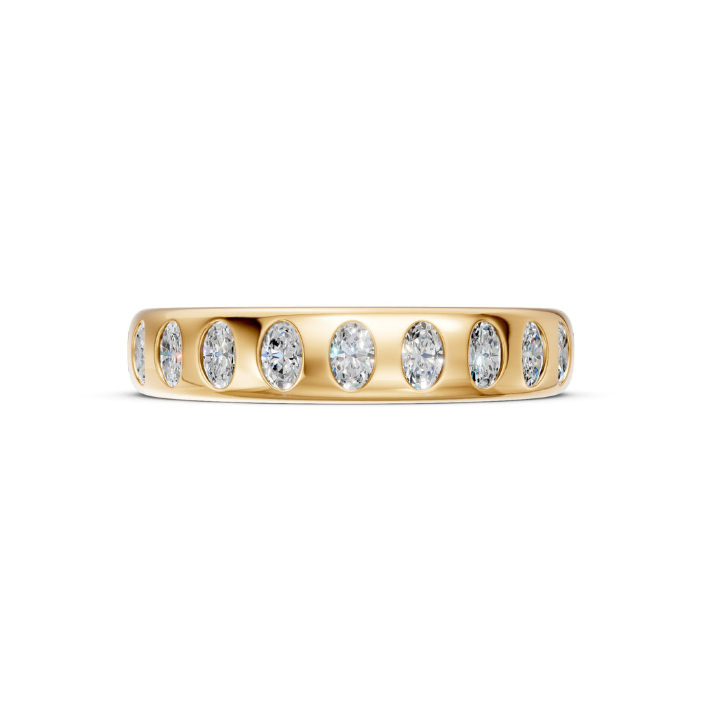 Seventeen Oval Diamond Straight Band