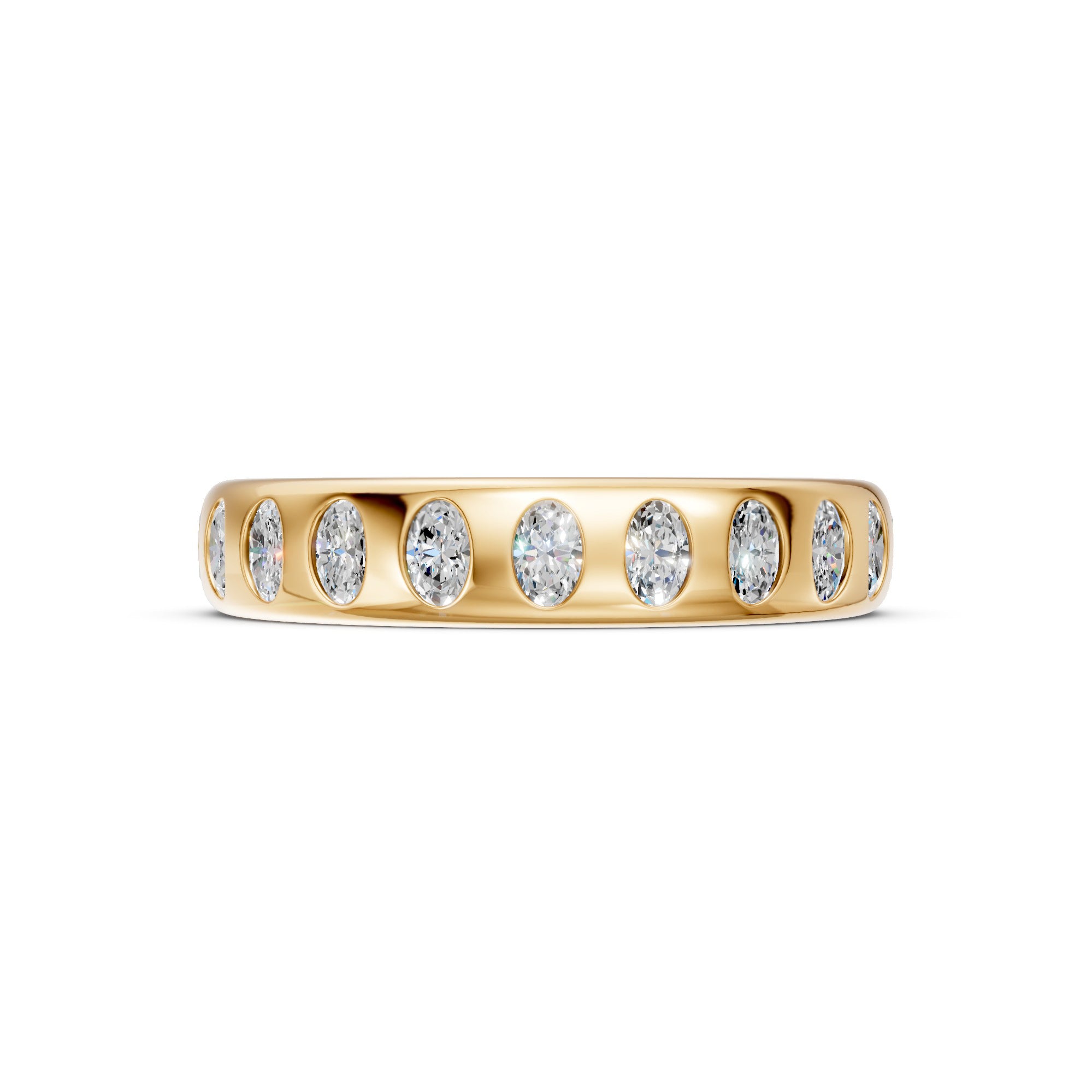 Seventeen Oval Diamond Straight Band