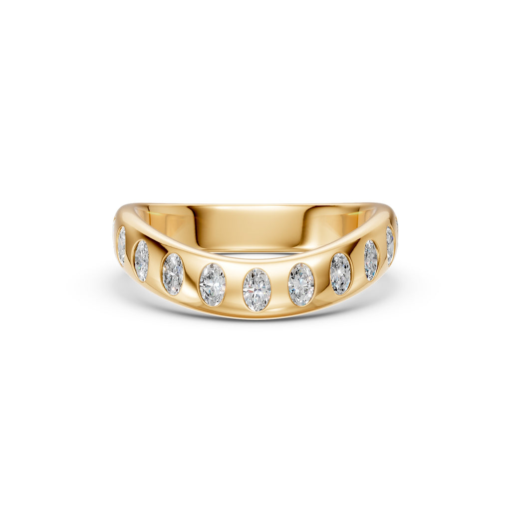 Seventeen Oval Diamond Nesting Arc Band