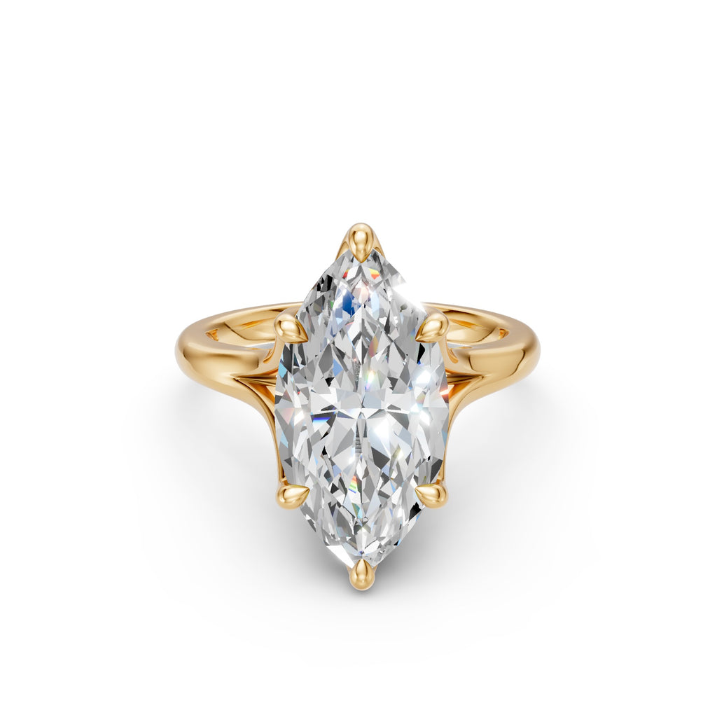 Analiese Solitaire, Split Shank Marquise Cut