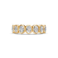 Seven Oval Diamond Wedding Band