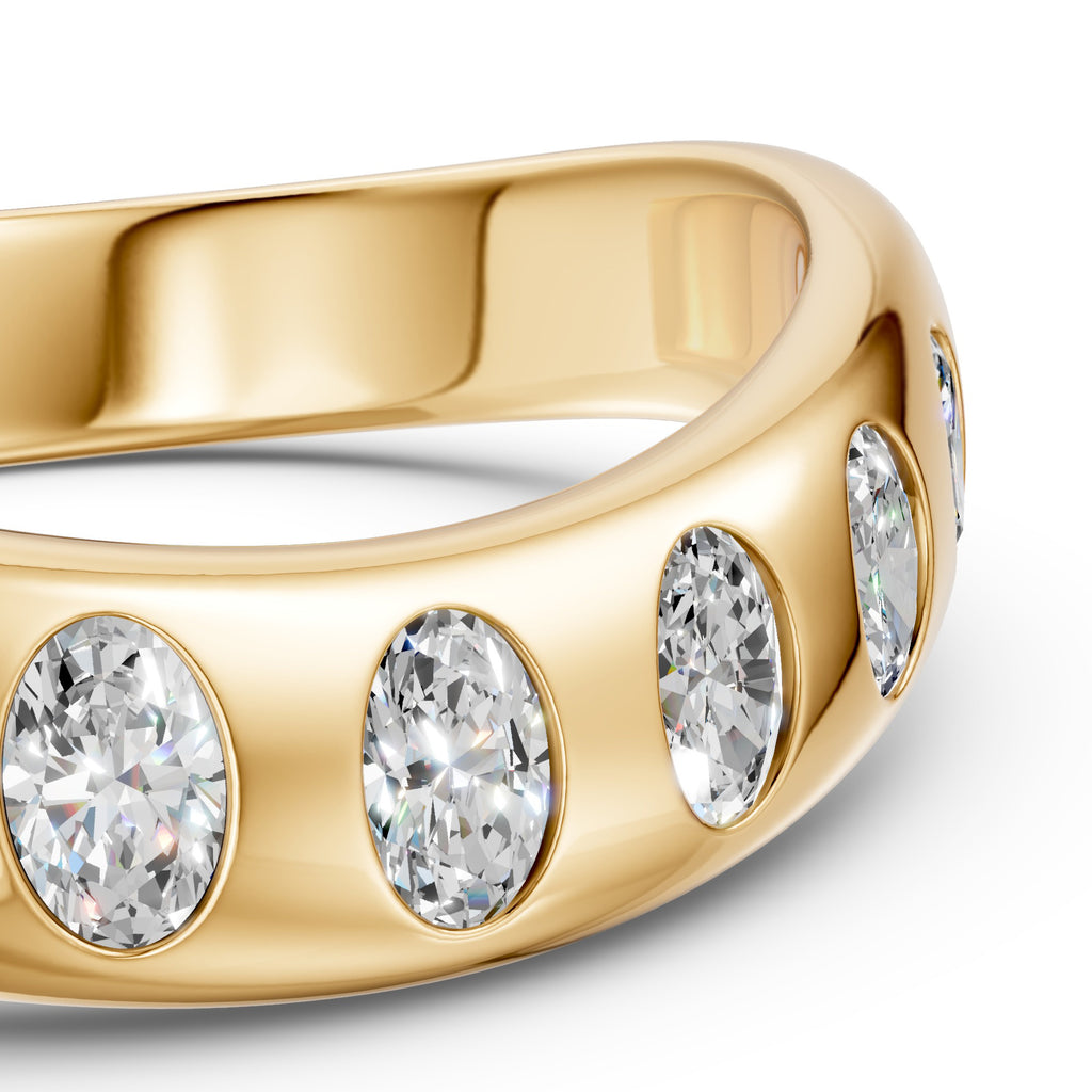 Seventeen Oval Diamond Nesting Arc Band