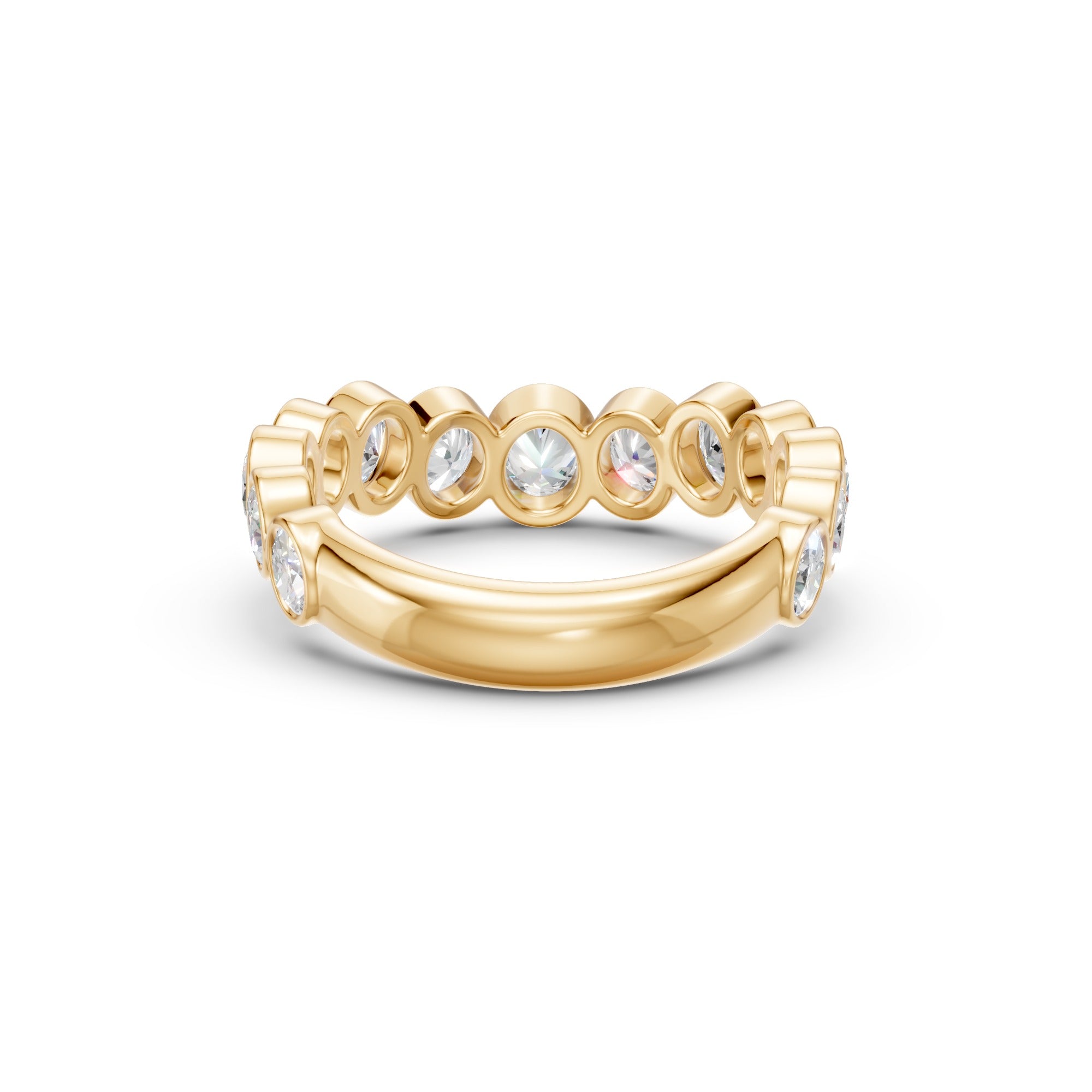 Thirteen Oval Diamond Wedding Band