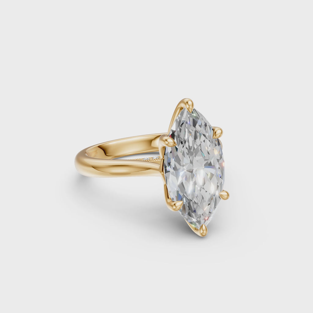 Marquise Tulip Cathedral Ring