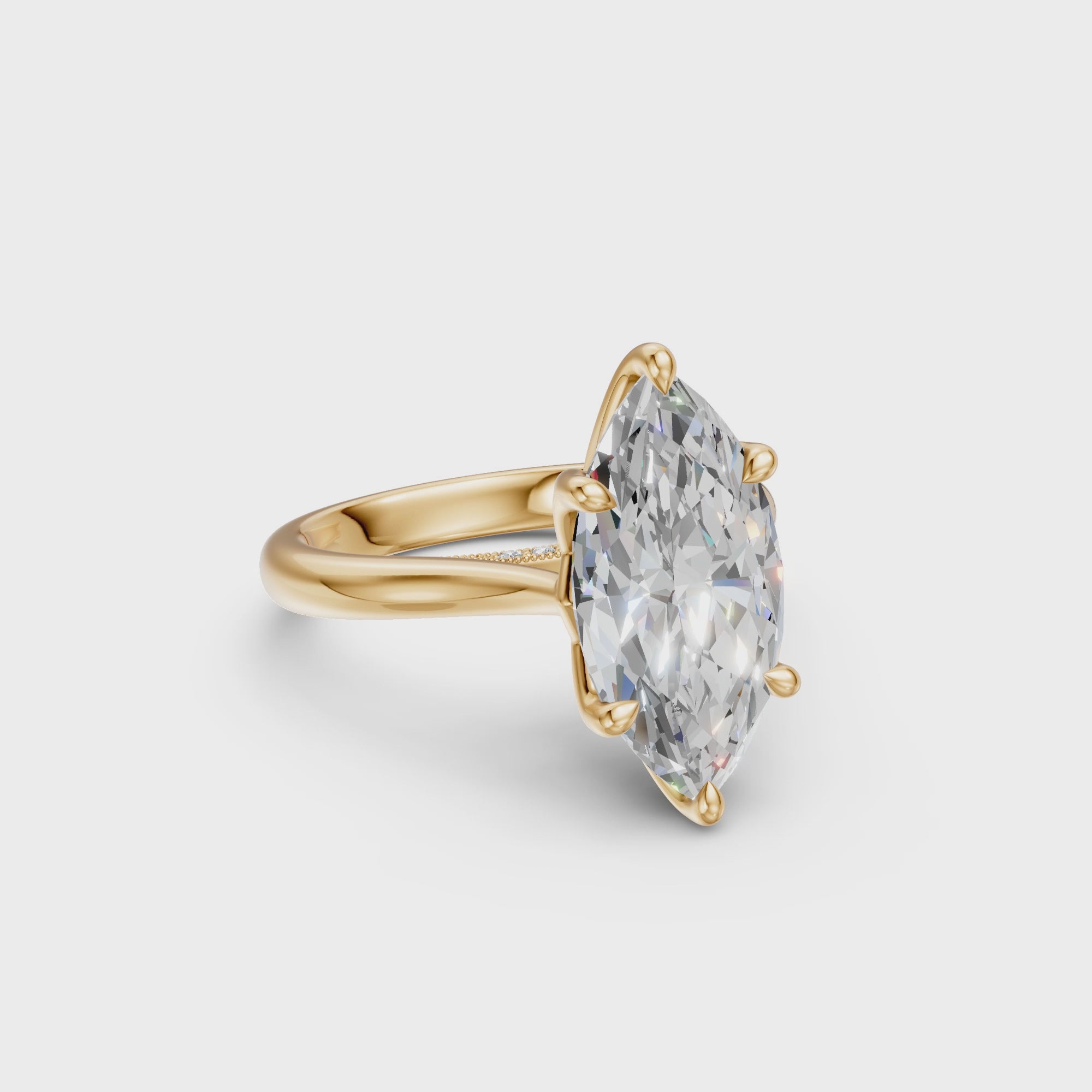 Marquise Tulip Cathedral Ring