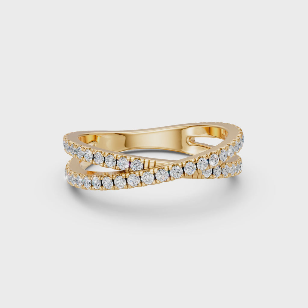 Pavé X Ring