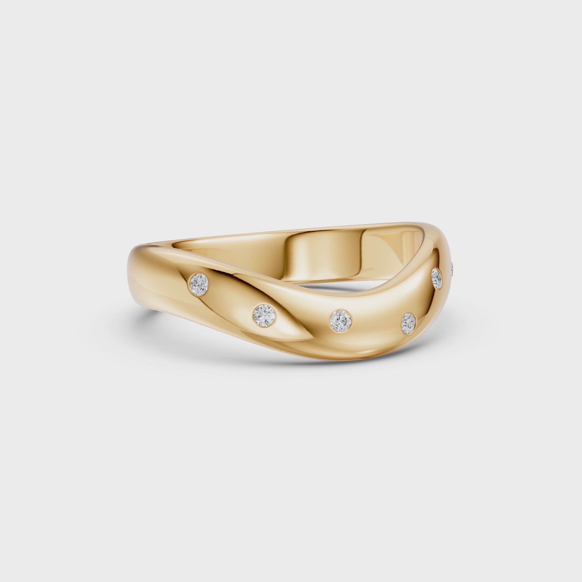 Seven Flush Diamond Wedding Band